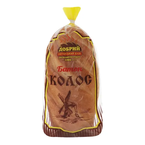 Батон Колос Добрий м'який у упаковці 0.43г