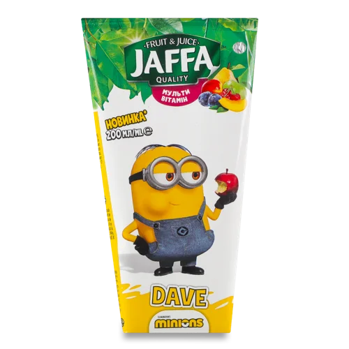 Нектар із Суміші Фруктів Пастеризований Мультивітамін Jaffa, Пластикова Пляшка 200мл