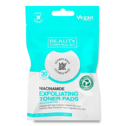 Пілінг-Диски Для Обличчя З Ніацинамідом, Beauty Formulas, 30шт
