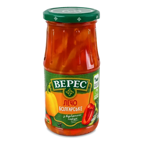 Болгарське Лечо стерилізоване Верес, скляна банка, 440г