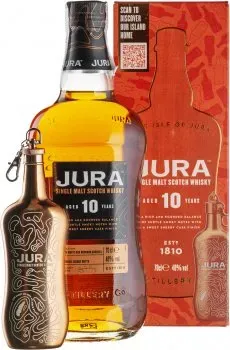 Віскі Jura 10 років 0.7л 40% з флягою в подарунковій коробці