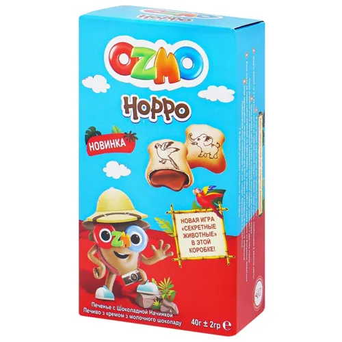Печиво Ozmo Hoppo з шоколадним кремом 40г