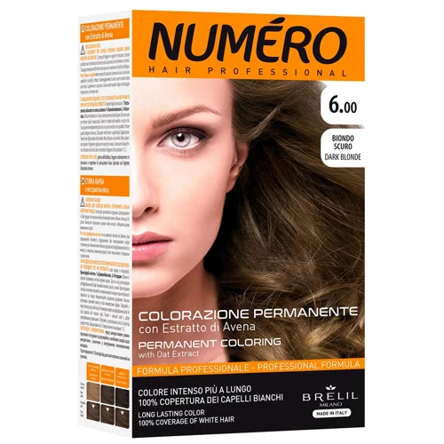 Фарба для волосся Brelil Professional Numero 6.00 Dark blonde Темний блонд 140мл