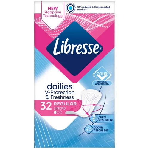 Прокладки щоденні Libresse Dailies Fresh&Protect Regular 32шт
