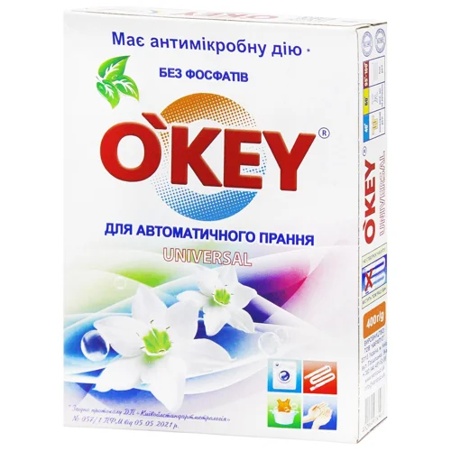 Пральний порошок O'Key Universal для автоматичного прання 400г