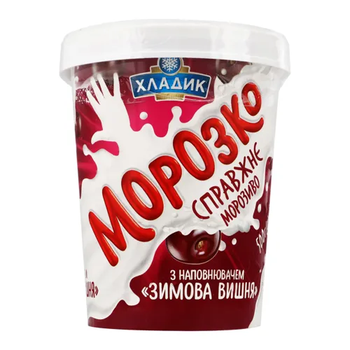 Морозиво 12% Зимова вишня Морозко Хладик відро 500г