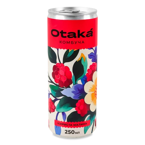Напій Безалкогольний Слабогазований Іскриста Малина Комбуча, з/б 250мл