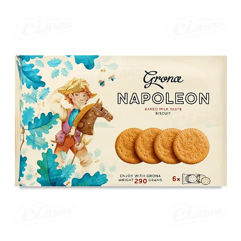 Печиво Grona Napoleon зі смаком пряженого молока 290г