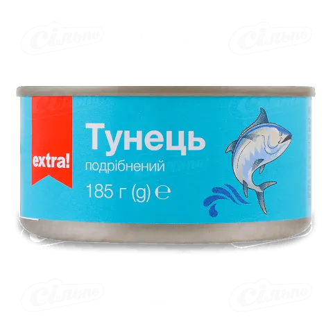 Тунець Extra! подрібнений, 185г
