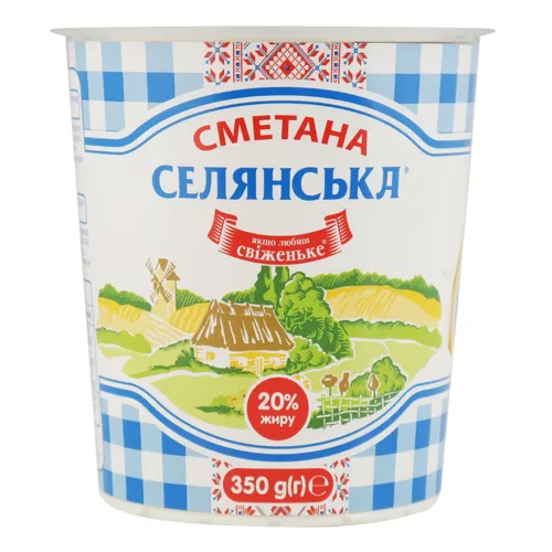 Сметана 20% Селянська ст 350г