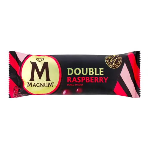 Морозиво 12% ескімо з оболонкою глазурі з какао і малиновим соусом Double Raspberry Magnum м/у 73г