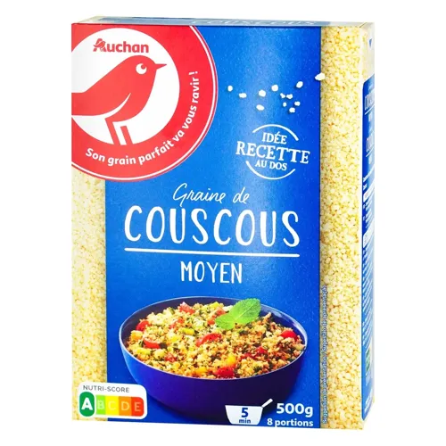 Кус-кус Auchan середнє зерно 500г