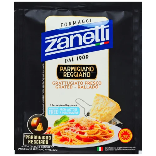 Сир Zanetti Парміджано Реджано DOP тертий 32% 40г