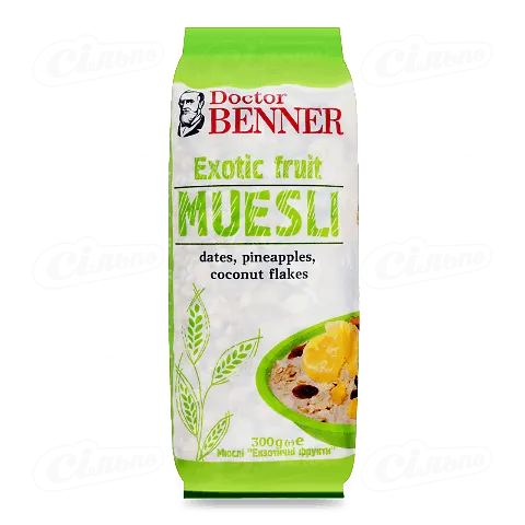 Мюслі Doctor Benner Exotic fruit, 300г