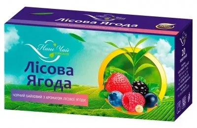 Чай черний Наш Чай з ароматом лісної ягоди, 20 пакетиків
