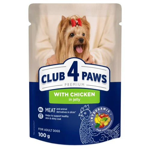 Корм вологий Club 4 Paws Premium з куркою для собак малих порід 100г