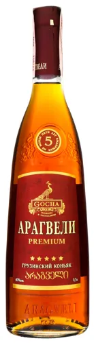 Коньяк 0.5л 40% ординарний П'ять зірочок Арагвелі Gocha пл