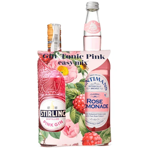 Набір Джин Stirling Pink 37,5% 0,7л та Напій Fentimans Rose Lemonade 0,75л