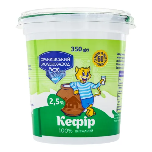 Кефір 2.5% Франківський молокозавод 350г