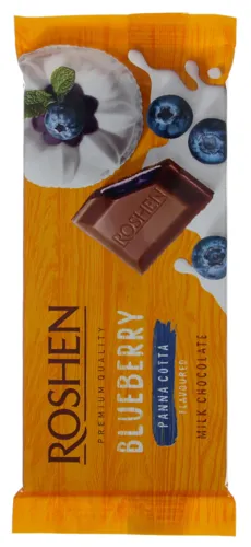 Шоколад молочний Roshen смак чорнична панакота
