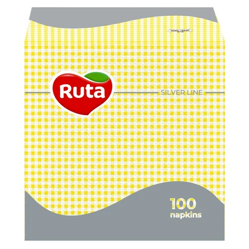 Серветки столові Ruta одношарові колір в асортименті 24*24см 100шт