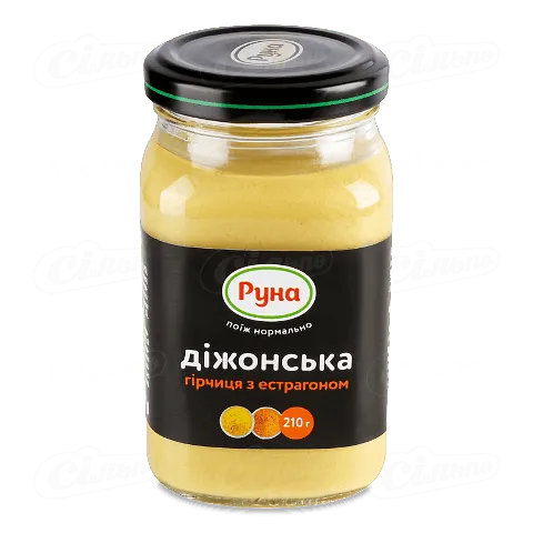 Гірчиця Руна діжонська з естрагоном, 210г