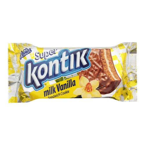 Печиво-сендвіч Конті Супер Контік шоколадно-молочний ванільний 100г