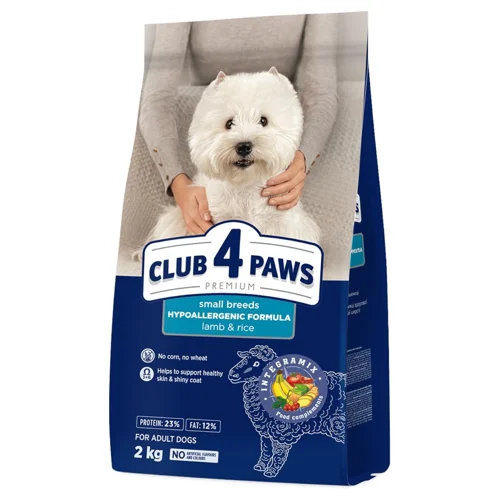 Корм сухий Club 4 Paws Premium з ягням та рисом для собак малих порід 2кг