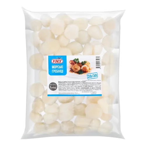 Гребінці морські сиро-морожені очищені Vici м/у 1кг