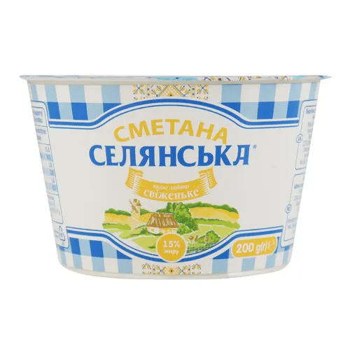 Сметана 15% Селянська ст 200г
