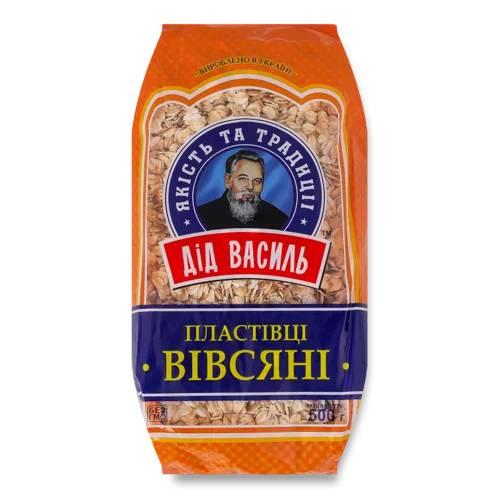 Вівсяні Пластівці Дід Василь, в/ґ, 500г
