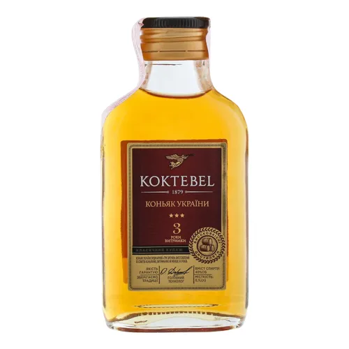 Коньяк 0.1л 40% ординарний 3 зірки Koktebel пл