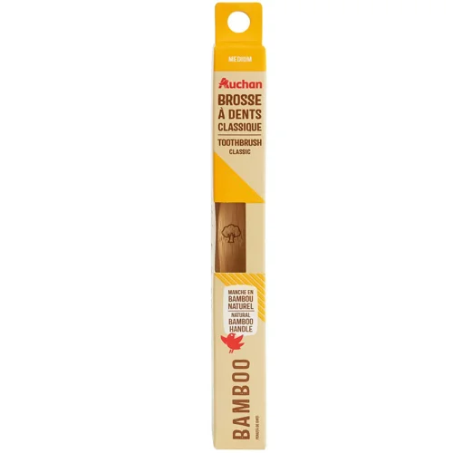 Зубна щітка Auchan Bamboo Classic Medium