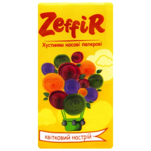 Хустинки паперові ZeffiR Квітковий настрій 10шт
