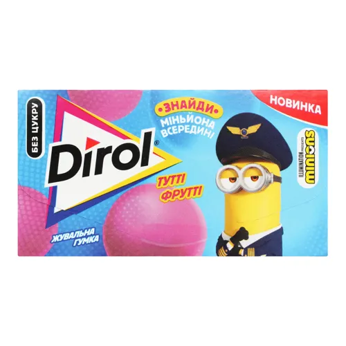 Гумка жувальна без цукру Тутті-Фрутті Dirol