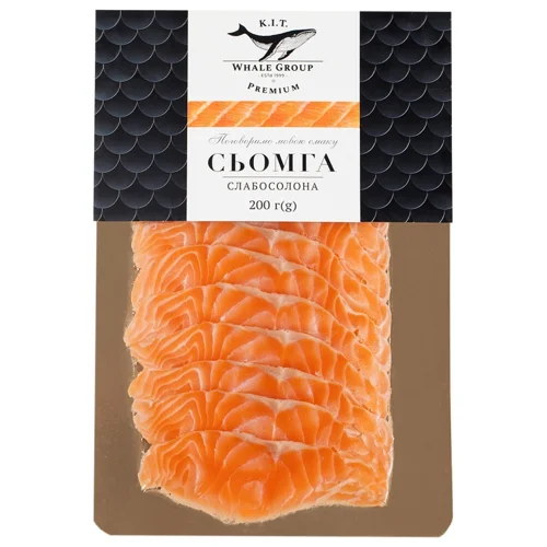 Сьомга K.I.T. слабосолена нарізка 200г