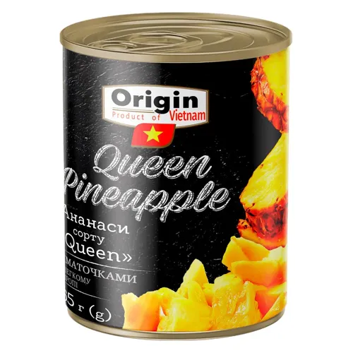 Ананаси шматочками в легкому сиропі Origin 565г