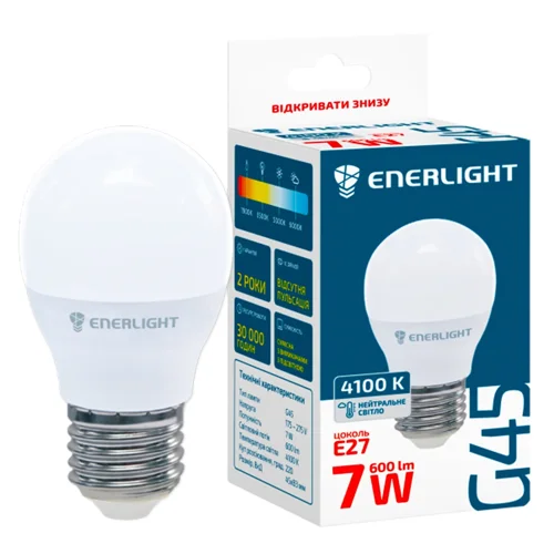 Лампа світлодіодна Enerlight 7W E27 G45