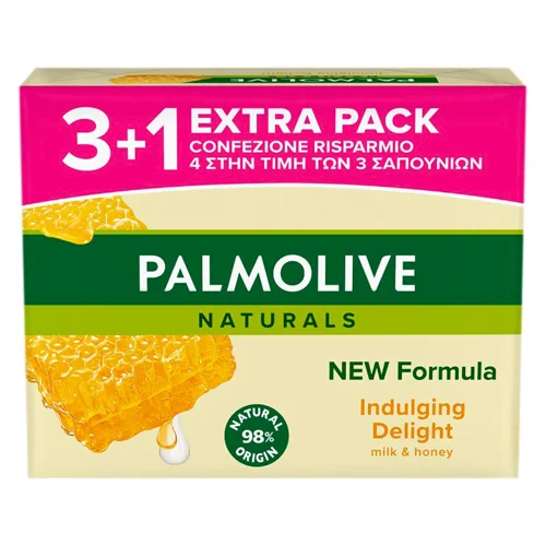Мило тверде Palmolive Naturals Молочко та мед 4шт*90г