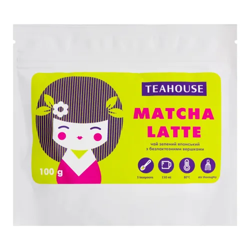 Чай зелений Matcha Latte 2-в-1 Teahouse д/п 100г