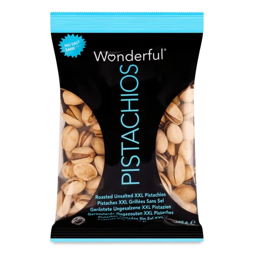 Фісташки Wonderful Pistachios смажені несолоні 125г