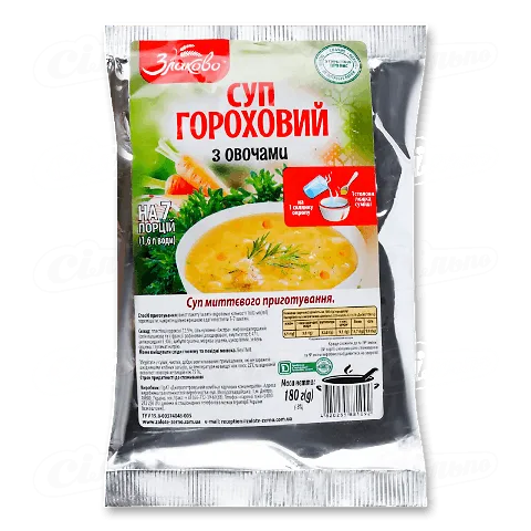 Суп Золоте зерно гороховий з овочами В*, 180г