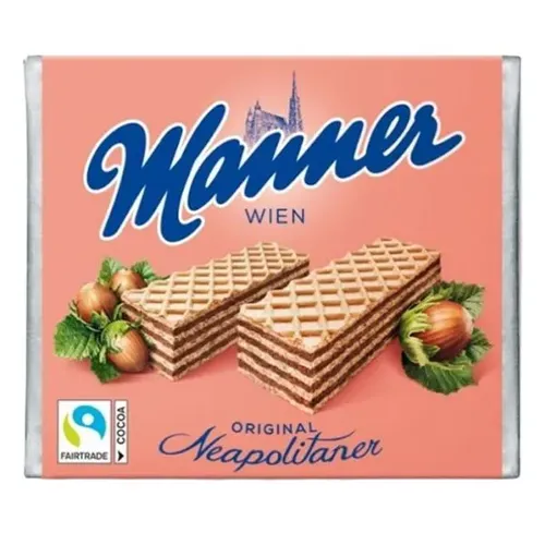Вафлі Neapolitaner з горіховим кремом Manner, 75г