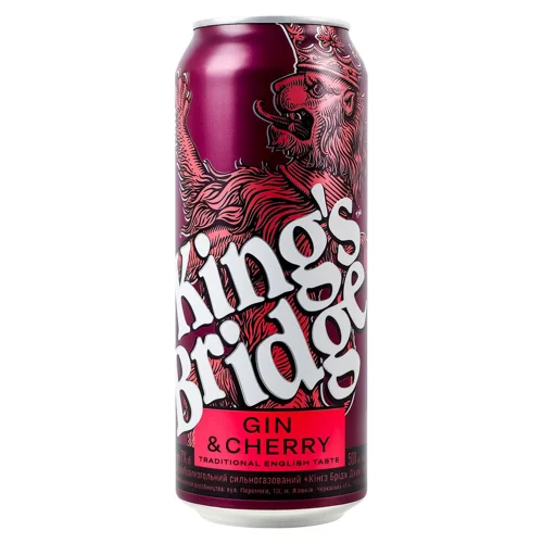 Напій слабоалкогольний King's Bridge Gin & Cherry 7% 0,5л