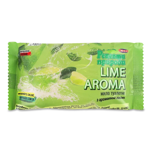 Туалетне Мило Lime Aroma Рецепти Природи, 90г