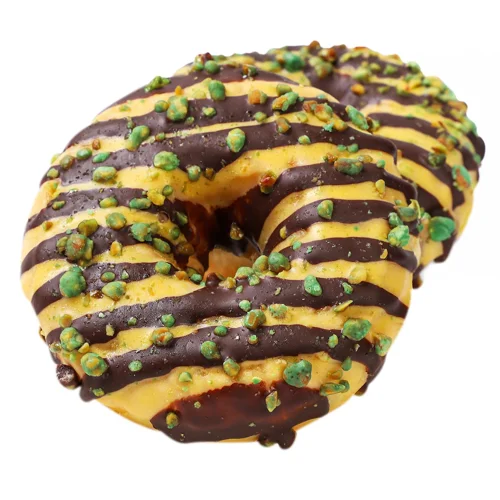 Донат Mucho Pistaccio з фісташковою начинкою та подрібненим мигдалем у цукровій глазурі 75г