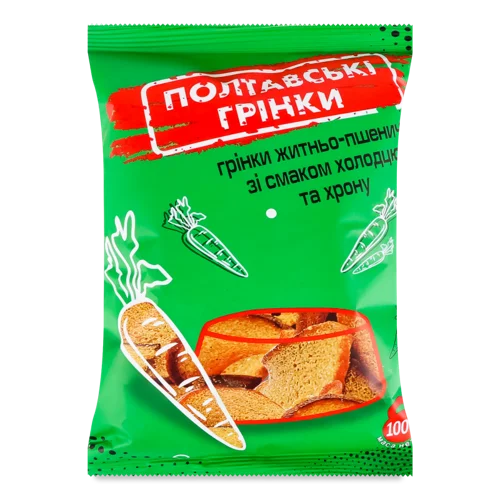 Грінки Житньо-Пшеничні Зі Смаком Холодцю Та Хрону, м/у 100г