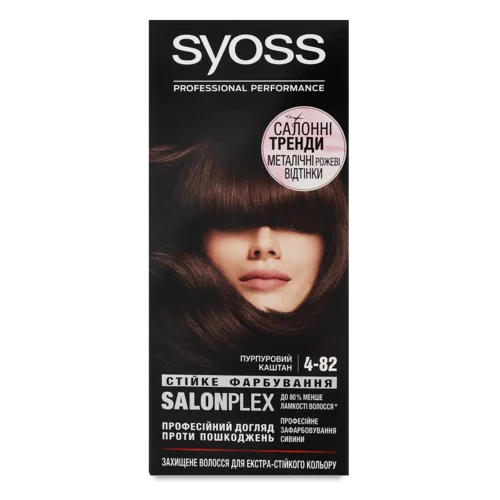 Крем-фарба Для Волосся Salonplex Professinal Performance №4-82 Syoss, 1шт