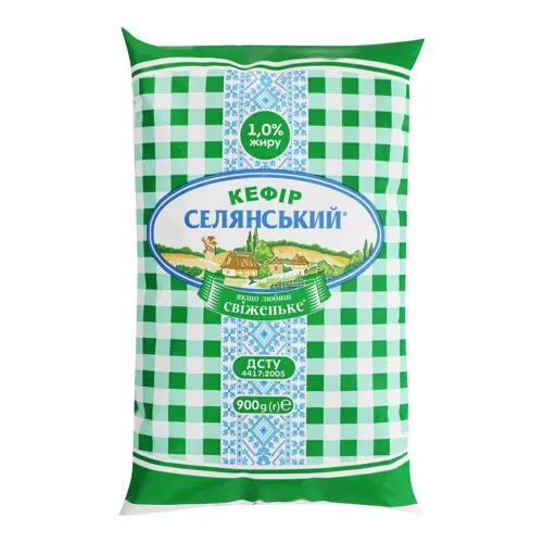 Кефір 1% Селянський м/у 900г