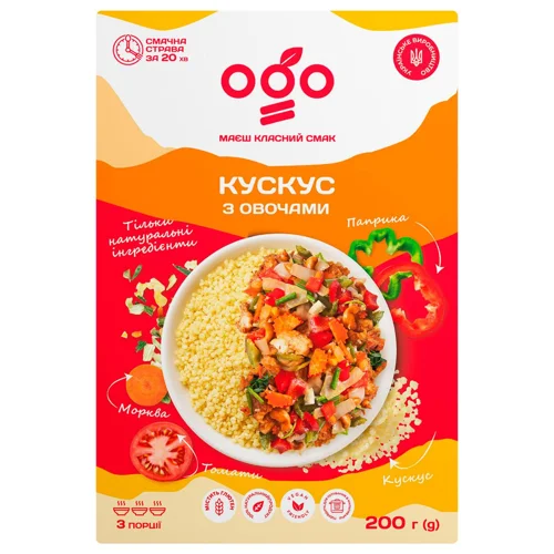Каша Ogo Кускус з овочами 200г
